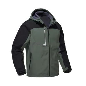Veste Softshell Imperméable Personnalisée avec Logo Brodé, Fermeture Éclair, en Polyester, Coupe-Vent pour Hommes – Vente en Gros OEM - Product Image 5