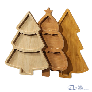 [HIGH QUALITY] | Wooden <b>Christmas</b> <b>Tree</b> Platter Fruit Cheese Charcuterie Tray Board For Festival/ <b>Christmas</b>/ New Year - Product Image 1