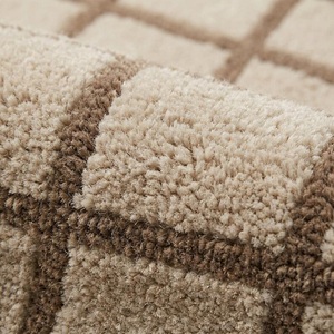 Tapis à carreaux moderne, tissé à la main, doux et moelleux, antidérapant, pour salon, chambre, bureau, hôtel, décoration - Product Image 4