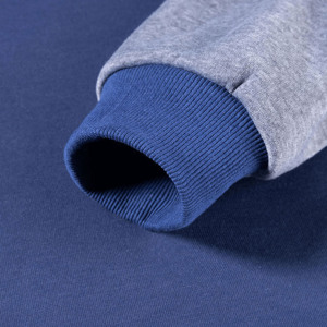 Pantalon de jogging pour homme bleu-gris à blocs de couleur, longueur intégrale, avec cordon de serrage, poches latérales, coupe décontractée, idéal pour l'automne - Product Image 4