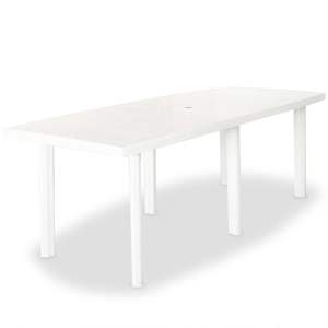 82.7 bianco "x 37.8" x 28.3 "tavolo da esterno in plastica resistente - Product Image 1