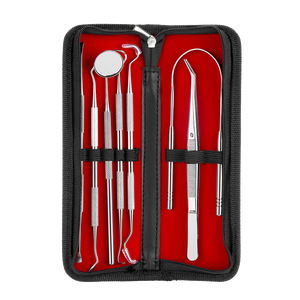 Kit de Higiene Dental: Raspador, Palillo de Dientes, Espejo Bucal, Pinzas, Implantes Dentales, Acero Inoxidable, Agarre Ergonómico Manual, Clase I CE - Product Image 1