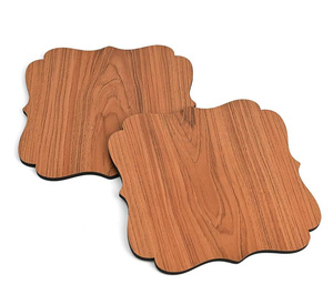 Magnifiques sous-verres en bois tendance, écologiques, pour la cuisine, le bar, le bureau, sous-verres en bois faits à la main, design unique, cadeaux de mariage - Product Image 2