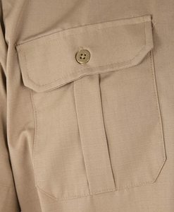 Camisa de Hombre de Algodón Twill, Estilo Safari, Cierre de Botón, Manga Larga, Informal, para Trabajo al Aire Libre, Tela Resistente, Personalizable OEM ODM - Product Image 4