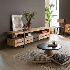 Meuble TV en bois d'acacia Vandana Cresta Arista - Product Image 1