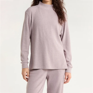 Sweat-shirt en molleton respirant à col ras du cou, imprimé sur le devant, coupe oversize, avec nouveau logo personnalisé pour femme, collection automne-hiver - Product Image 1
