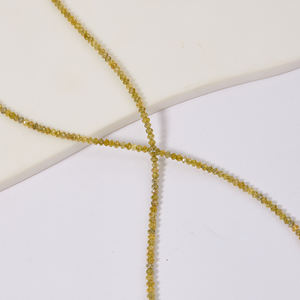 Collar de Diamantes Naturales Amarillos Oscuros de 25 Quilates, Corte Redondo, con Gemas de Ámbar Brillante Extraídas de la Tierra - Product Image 2