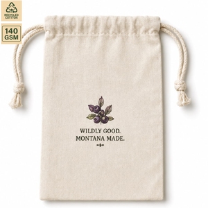 Bolsa de Almacenamiento con Cordón de Algodón de 140 GSM, Bolsa de Regalo Plana de 15x27 cm, Logotipo Personalizado al por Mayor, OEM, Marca Privada, Modelo HP-SB-5001 - Product Image 3