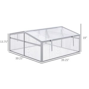 Mini Serra Portatile Moderna con Telaio in Alluminio, Policarbonato e Polietilene per la Crescita delle Piante, Caratteristiche in PVC e Acciaio - Product Image 3