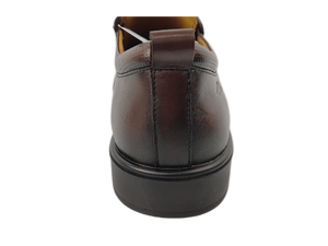 Mocasines de Cuero Genuino Color Marrón Tabaco, Punta Redonda, Sin Cordones, Suela de Goma Acolchada, Color Sólido, Para Todas las Temporadas - Product Image 2