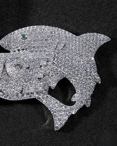 Pendentif personnalisé en argent 925 serti de moissanite, pendentif prénom hip-hop, breloque pour femme - Product Image 2