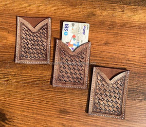 เคสใส่บัตรเครดิตทรงสี่เหลี่ยมผืนผ้าหนังถือด้วยมือขนาดเล็กน่ารักแบบตะวันตก - Product Image 3