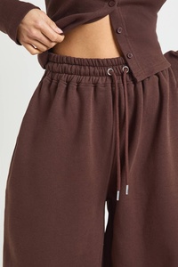 Pantalones Deportivos Holgados de Alta Calidad para Mujer, OEM ODM, 100% Algodón Puro, Cintura con Cordón Ajustable, Estilo Urbano - Product Image 3