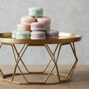 Support de présentation de desserts en or pour table à manger, support géométrique de qualité exclusive, porte-fruits, porte-desserts, porte-gâteaux à bas prix - Product Image 2