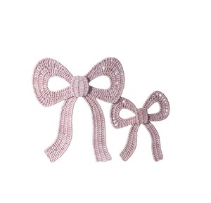 Adorno rústico de ratán en forma de lazo, tejido a mano, decorativo para niños, fibra vegetal sostenible para la habitación infantil, colgante estético. - Product Image 2