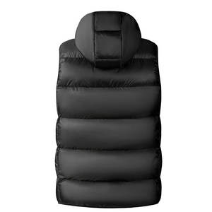 Blouson matelassé sans manches personnalisé avec logo pour homme – Style urbain hivernal, fermeture éclair, procédé de revêtement, service OEM, design sur mesure - Product Image 2
