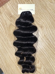 Extensión de cabello vietnamita de trama doble de alta calidad, cabello humano crudo, Super doble dibujado, alineación de cutícula de ola oceánica - Product Image 4