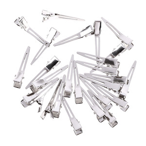 Pinces à cheveux métalliques à une seule griffe pour extensions capillaires, outils de coiffure professionnels pour salon - Product Image 1
