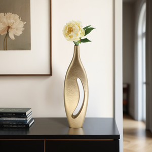 Jarrón de Metal de Lujo para Mesa de Boda, Estilo Art Deco, Hecho a Mano, Resistente al Óxido, en Color Dorado, de Latón, para Flores, Centro de Mesa, Gran Venta - Product Image 6