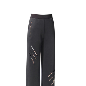 Pantalon de survêtement décontracté pour homme, taille élastique, coupe droite, jambe large, respirant, imperméable, séchage rapide, coupe ample et évasée, personnalisable - Product Image 5