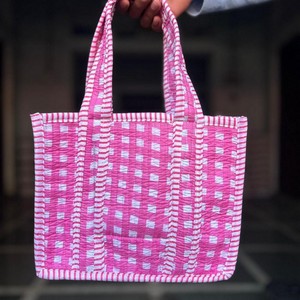 Bolsa de Mano Mini de Tela de Algodón Acolchada, Bolsa de Compras Reutilizable Ecológica, Bolsa de Transporte de Algodón Hecha a Mano, Bolsa de Regalo Personalizada - Product Image 3
