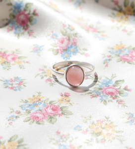 Bague en argent sterling 925 avec tourmaline rose ovale cabochon, plaquée or rose et or jaune, bijoux faits à la main avec pierres précieuses naturelles pour femmes - Product Image 2