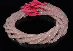 Perles Heishi en quartz rose naturel 6-8 mm, perles en quartz rose lisses et polies pour la fabrication de bijoux, fournisseur en gros - Product Image 6