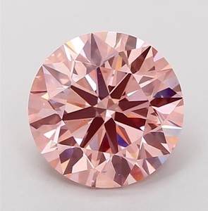 Diamant rose intense fantaisie de 2,91 ct, cultivé en laboratoire, VVS2, taille ronde, certifié IGI, diamant non monté, RB GEMS Kavan999 - Product Image 1