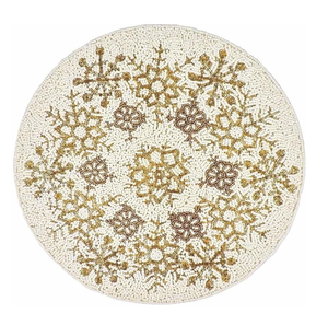 Set de table rond classique vintage perlé, fait main à 100 %, écologique, durable, qualité professionnelle, idéal pour mariages et banquets - Product Image 5