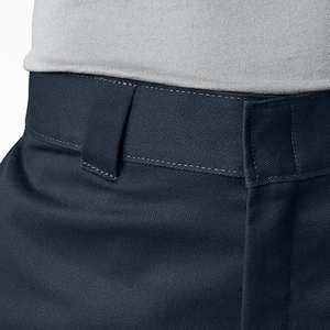 Pantalones Casuales de Corte Recto para Hombre, Color Azul Marino, Poliéster de Peso Medio, Antiarrugas, Cierre de Botón, Estilo Otoñal - Product Image 6
