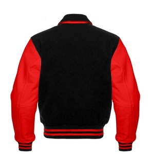 Customizable Men's Plus Size Varsity <b>Jacket</b> Stylish Wool Body with Genuine PU Leather Sleeves <b>Patchwork</b> Embroidery Winter Wear - Product Image 5