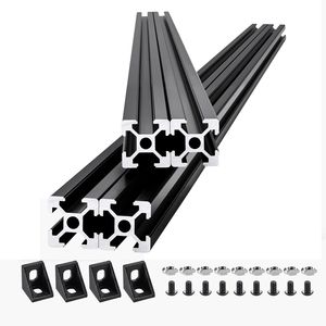 4 Pezzi Profilo in Alluminio Estruso ad Alta Resistenza 47,2mm (1200mm) con Scanalatura a T 2020 Standard Europeo Anodizzato per LED - Product Image 1
