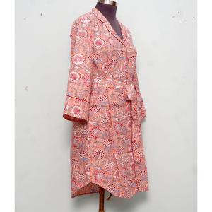 Camisa Kimono de Manga Larga de Algodón Estampado para Mujer, Linda y Elegante para Fiestas, con Decoración de Botones, Midi, Lavable, Transpirable, Último Diseño - Product Image 5