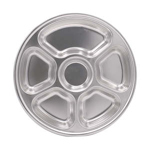 Bandeja de Servir Comida Dividida de Acero Inoxidable, Plato Seccionado de 10.9 Pulgadas, Bandeja para Comida, Vajilla de Cocina, Duradera y Reutilizable - Product Image 3
