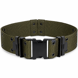 Ceinture tactique Molle pour homme de haute qualité, super résistante, avec logo personnalisé, fabrication industrielle, robuste, enduite de poudre, 32 œillets, polyester/nylon - Product Image 6