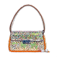 Bolso de Mano Tradicional Indio de Lujo, Multicolor, con Cuentas de Cristal, Artesanía Duradera, Hecho a Mano, Accesorios de Moda RR Premium