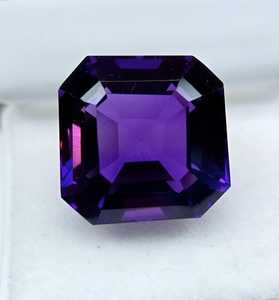 Aigue-marine naturelle de qualité supérieure, taille Asscher, certifiée par un tiers, pierre précieuse violette pour la fabrication de bijoux - Product Image 3