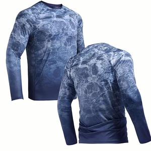Men's Long Sleeve Fishing Shirt UPF 50 Quick Dry Breathable <b>Raglan</b> Crew Neck Outdoor Angling <b>Top</b> - Product Image 6