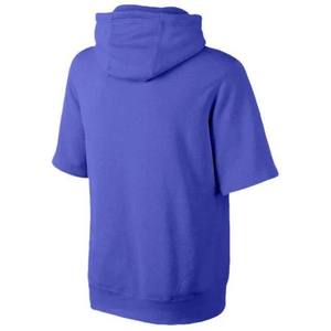 เสื้อฮู้ดผู้ชายแบบสวมใส่สบาย ทรงปกติ ผ้าถัก สีพื้น แขนสั้น สไตล์ลำลอง - Product Image 4