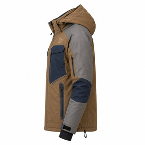 Veste de ski imperméable pour homme 10 000 mm avec capuche, coupe-vent respirante synthétique color-block - Tex - Product Image 4