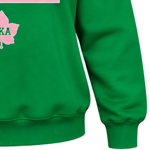 เสื้อสเวตเชิ้ตคอเต่าสีเขียวสำหรับผู้หญิง ขายส่ง ยี่ห้อ AKA รุ่น 1908 พิมพ์ลายกราฟิก ทรงหลวม แขนยาว สไตล์ลำลอง แฟชั่น - Product Image 4