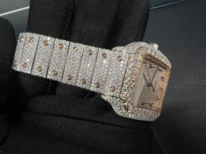 Montre de luxe élégante en acier inoxydable et quartz, étanche, avec diamants, pour homme, usage quotidien, soirée, aiguilles mixtes, vente en gros - Product Image 5