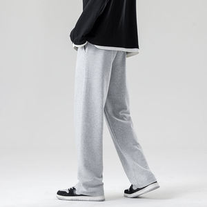 Pantalon de survêtement ample à jambe droite pour homme, taille élastique avec cordon de serrage, décontracté, coupe large, vintage, écologique, respirant et léger - Product Image 4