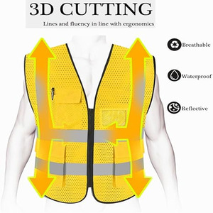 Chaleco de seguridad reflectante de poliéster unisex de manga larga con logotipo personalizado al mejor precio, buena calidad para hombre, subido por Dress Sports - Product Image 6