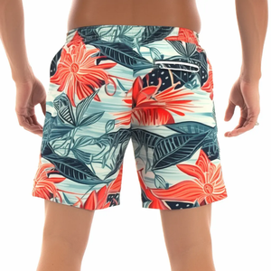 Shorts de plage pour hommes personnalisés avec logo imprimé multicolore, shorts décontractés pour hommes, shorts de surf d'été, vente en gros OEM, vêtements d'été - Product Image 1