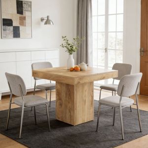 Mesa de Comedor Sólida Ovalada, Muebles de Comedor con Patrón Rectangular Hechos de Piedra Sinterizada, Material de Mármol - Product Image 3