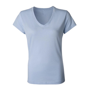 Wholesale V-Neck Plain Women's T-Shirts T-Shirt Summer V-neck Short Sleeve Quick Dry Breathable Heat-Transfer Printing Wholesale - Product Image 4