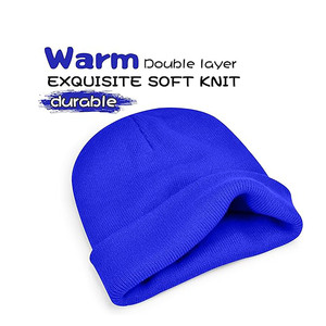 Vintage Ribbed Knit Beanie-Unisex Winter <b>Warm</b> <b>Hat</b> Soft Stretch Spandex/Cotton Minimalist Streetwear Essential - Product Image 2