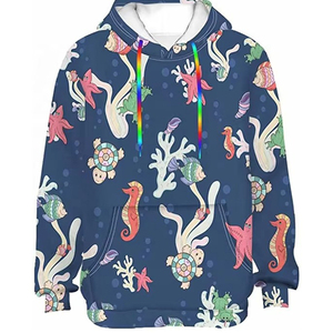 Sweat à capuche unisexe réversible doux et surdimensionné, imprimé par sublimation, 100 % polyester, imperméable, respirant et durable pour adultes - Product Image 1