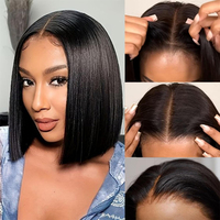 Perruques Lace Closure 2x6 Perruques Lace Closure Straight Deep Parting Go Human Hair pour femmes Perruques Lace Invisible Bone Straight pour femmes noires